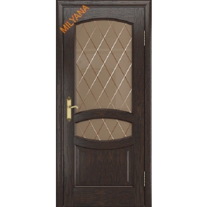 Дверь Milyana Grace Sofia Дуб коньячный стекло Готика