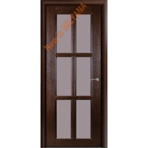 Дверь Milyana Natel II Темный шоколад стекло Натель бронза