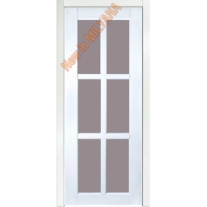 Дверь Milyana Natel II Ясень жемчуг стекло Натель бронза