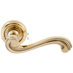 Дверная ручка Extreza LINA (Лина) 313 на розетке R01 полированное золото