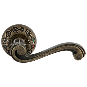 Дверная ручка Extreza LINA (Лина) 313 на розетке R04 античная бронза