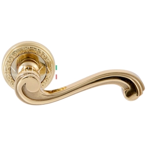 Дверная ручка Extreza LINA (Лина) 313 на розетке R06 полированное золото