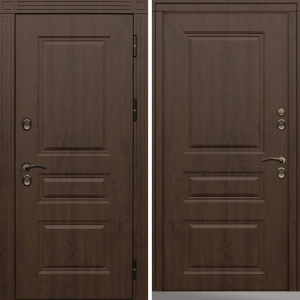 Металлическая дверь Сибирь ТЕРМО ПРЕМИУМ ТЕМНЫЙ ДУБ / ТЕМНЫЙ ДУБ