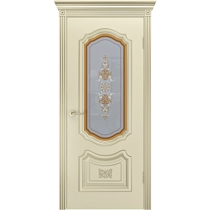 Дверь Шейл Дорс Соло R0 B3 ПО эмаль шампань+патина золото