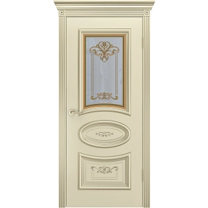 Дверь Шейл Дорс Ария R0 B3 ПО эмаль шампань+патина золото
