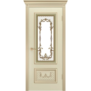 Дверь Шейл Дорс Дуэт R0 B3 ПО эмаль шампань+патина золото